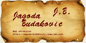 Jagoda Budaković vizit kartica